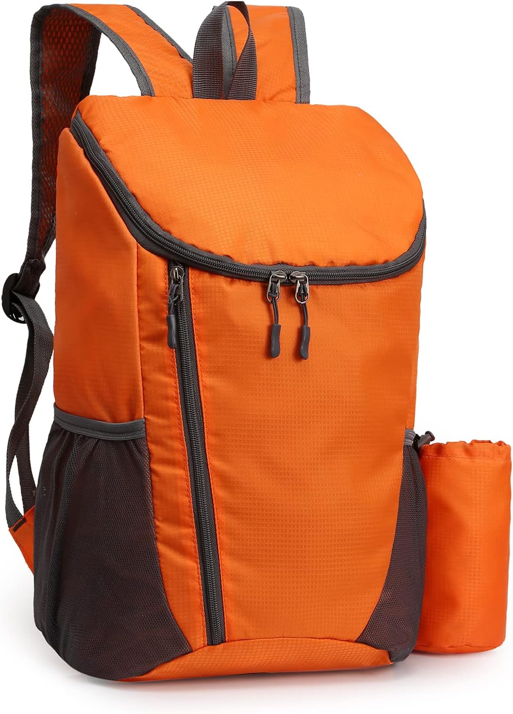 Hiking Backpack, Waterproof and Wear-resistant Lightweight Backpack Packable,Outdoor Travel Camping Daypack Foldable-ORANGE