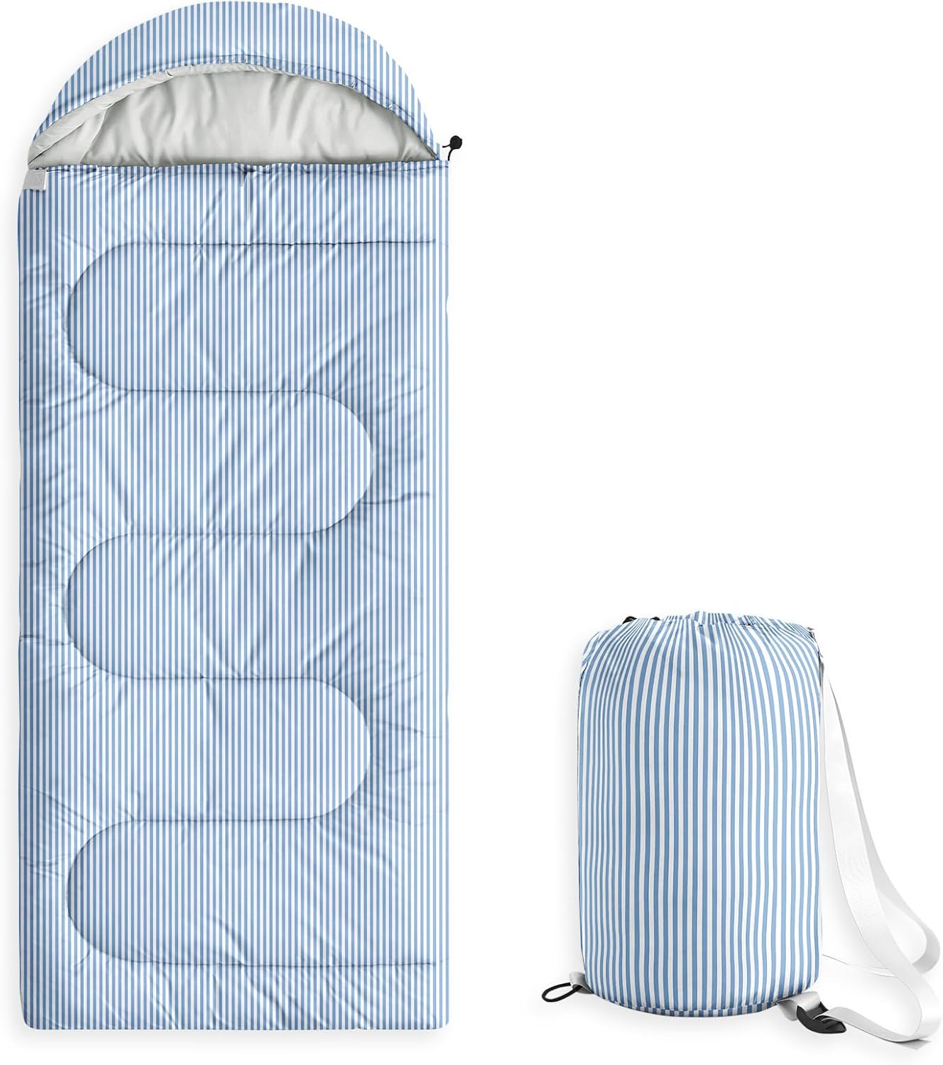 Lightweight camping sleeping bag, suitable for hiking and outdoor travel, usable in both warm and cold weather.
