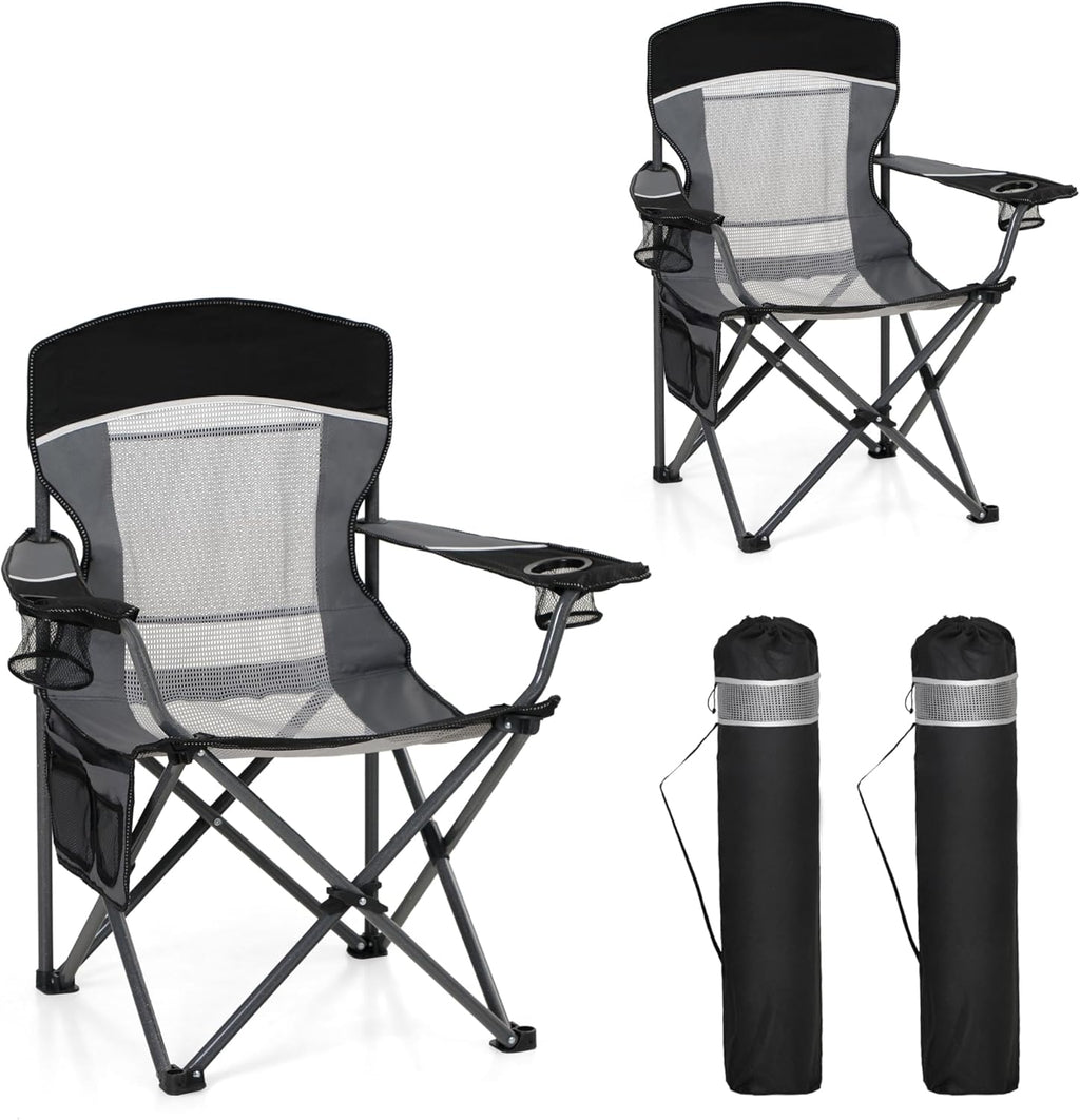 Oversized Portable Mesh Camping Folding Chair