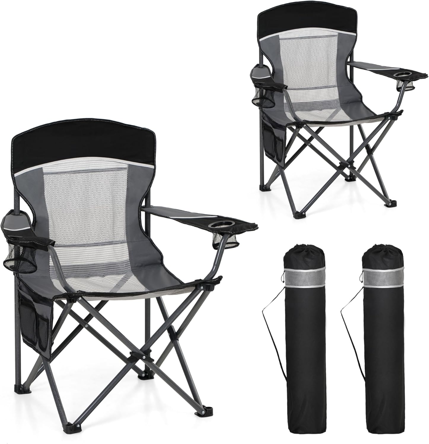 Oversized Portable Mesh Camping Folding Chair