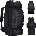 70L/100L Camping Hiking Backpack with Rain Cover, Expandable Large   Backpack, Waterproof  Racksack Travel Backpacking Daypack for Climbing Trekking (Black)