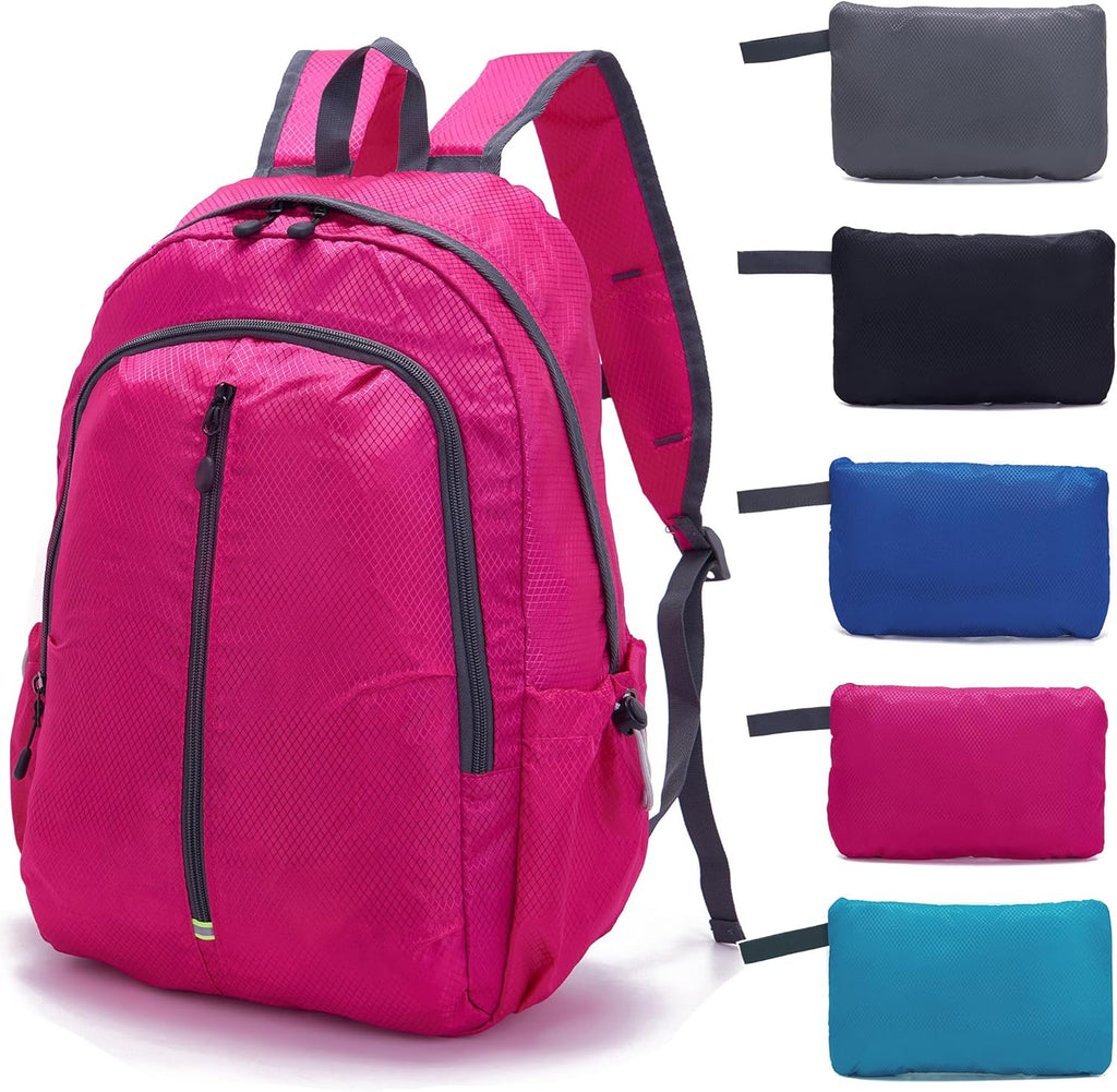 25L Lightweight Packable Hiking Backpack Waterproof Hiking Daypack for Women Men Gym Backpack Travel Camping Vacation,Rose