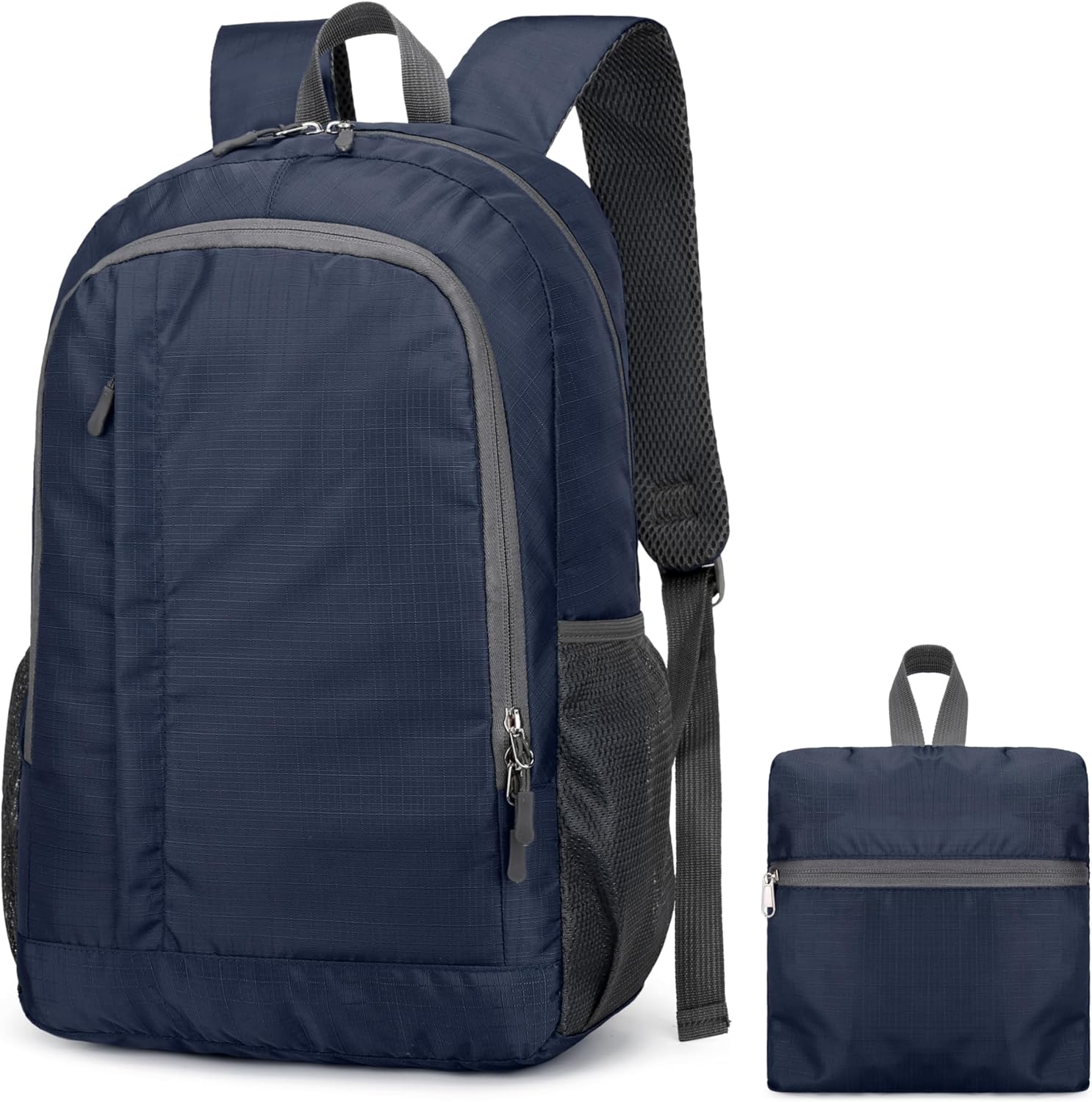 Ultra Lightweight-Packable-Hiking-Backpack Foldable Travel Camping Daypack Casual Outdoor Water-resistant 25L Backpacks (Dark Blue)