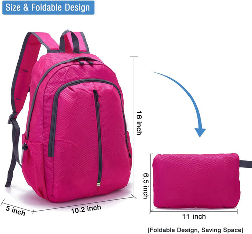 25L Lightweight Packable Hiking Backpack Waterproof Hiking Daypack for Women Men Gym Backpack Travel Camping Vacation,Rose