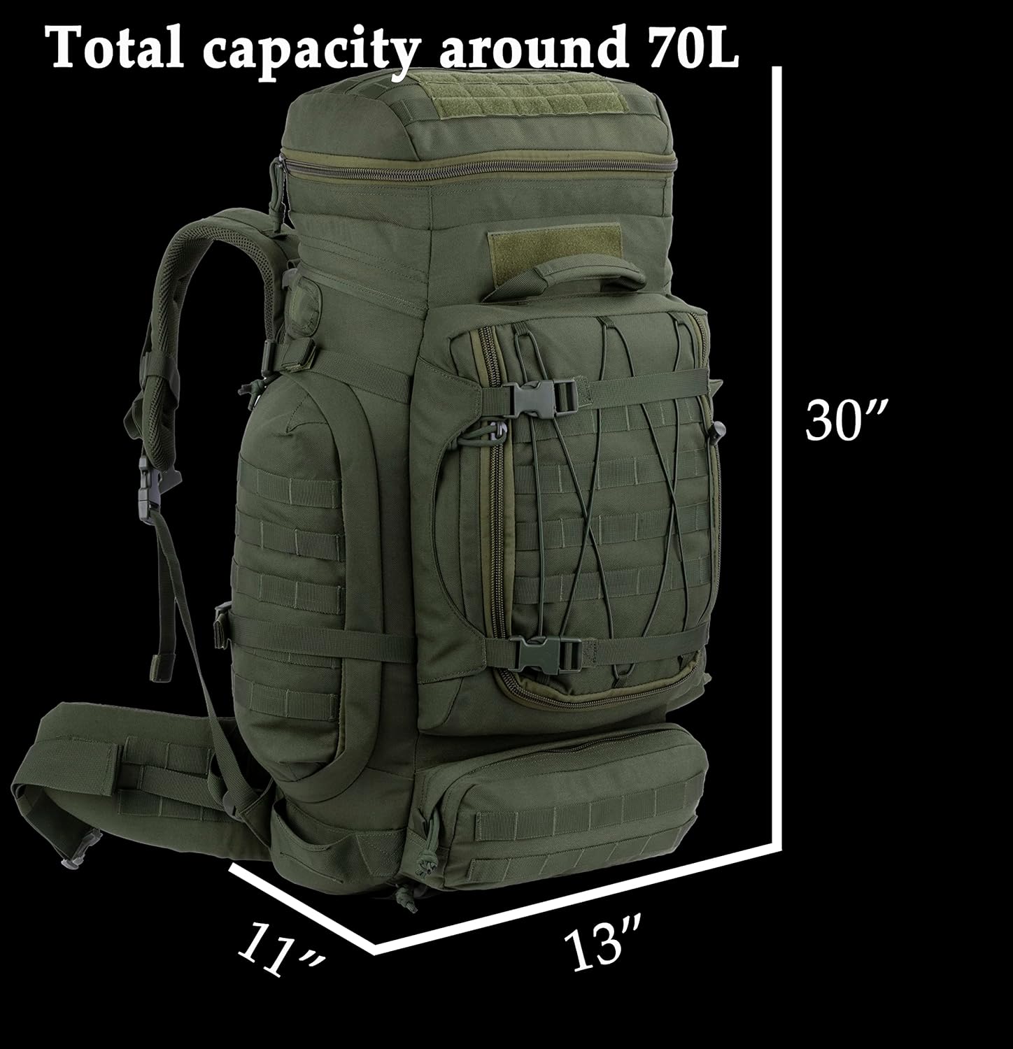Large Internal Frame Backpack   Pack for Camping Backpacking Hunting Bushcraft Adventure
